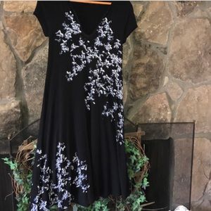 🎭KAREN KANE🎭A-LINE DRESS W/FLORAL VINES DRESS🎭